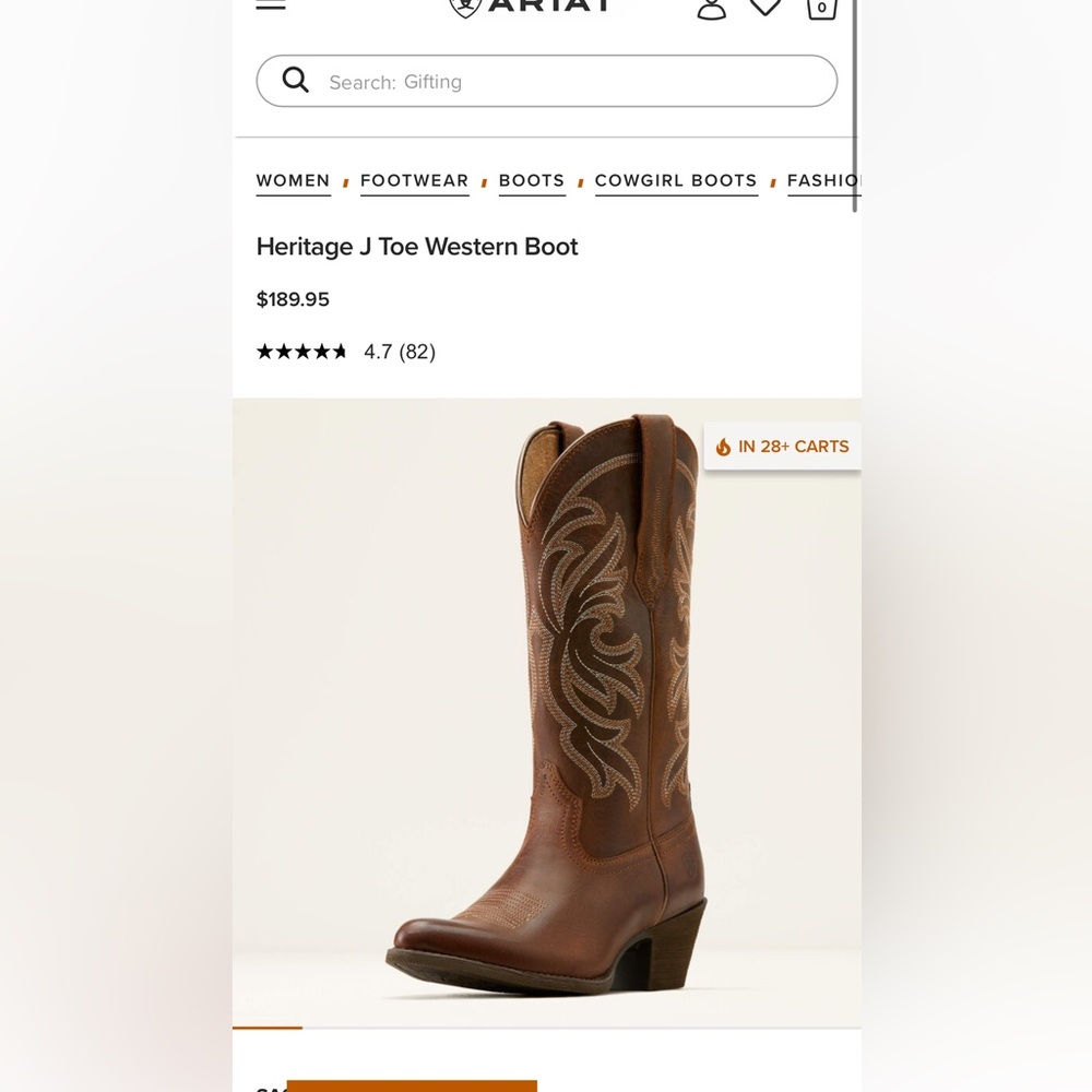 Ariat Size 11 pointed toe boots - Picture 7 of 8